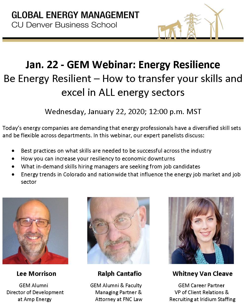 GEM Resiliency Webinar Follow-Up: Tools for the Search